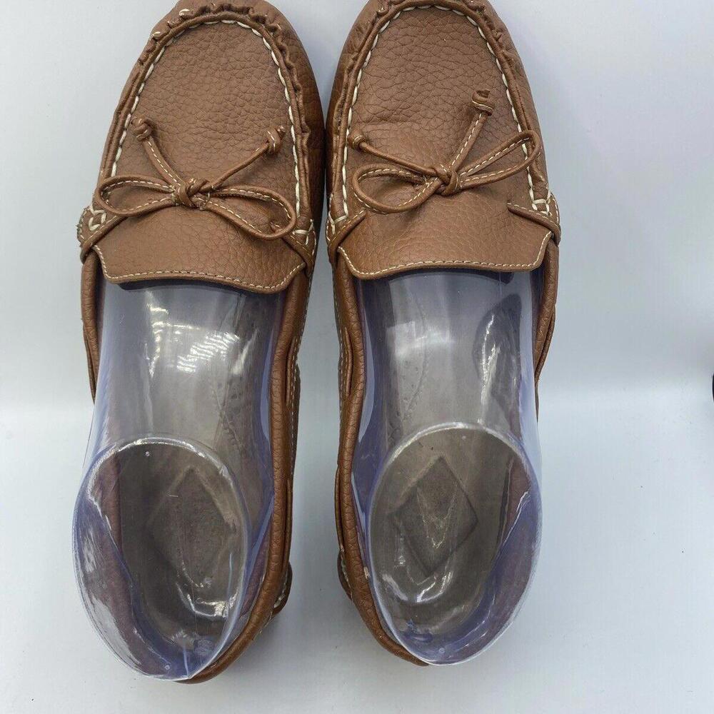 St Johns Bay Nexter Suede Slip-on Loafers Women 7 Flat Moccasin Shoe Brown - Picture 9 of 12
